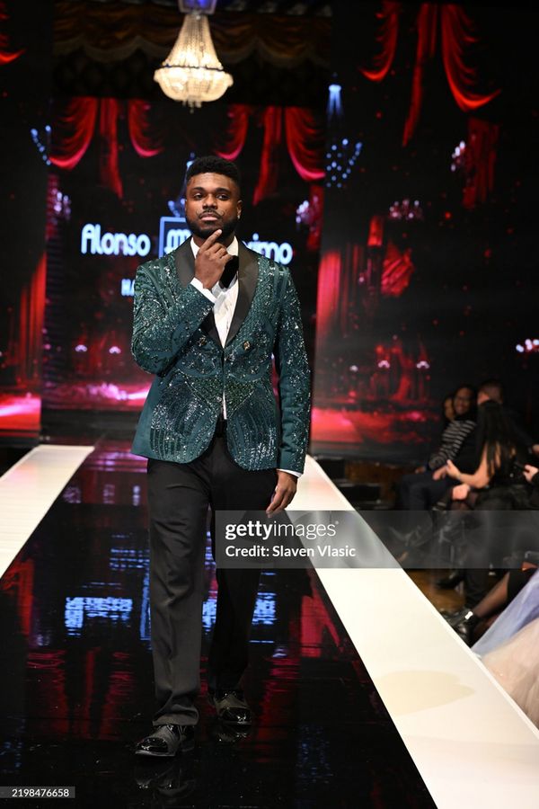 HiTechMODA Productions NYFW Season 13 - Alonso Maximo NEW YORK, NEW YORK - FEBRUARY 08: A model (Dr. Edward W. Hardy) walks the runway wearing Alonso Maximo during hiTechMODA Productions NYFW Season 2