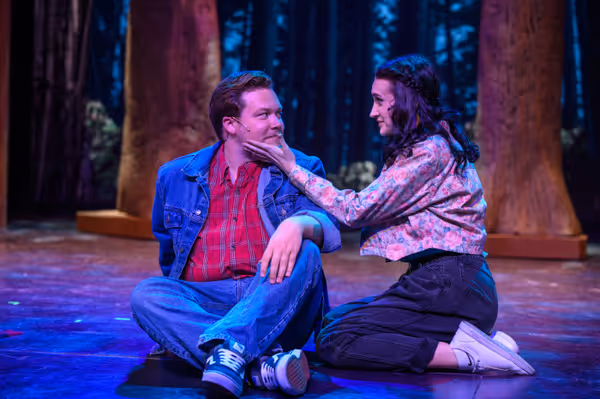 Emily (Taylor West, right) tries to tempt Christopher (Ethan Hines, left) int making a big, risky decision. 2