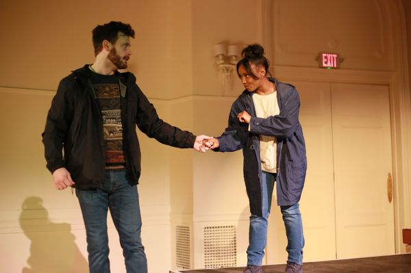 (PHOTO CREDIT: ANDREW POCHAN) Patrick O'Neill as Hugh and Daphnee McMaster as Marcia in Banshee by Adam Richter, playing May 1-10 at the WCR Center for the Arts in Reading, Pa.  7