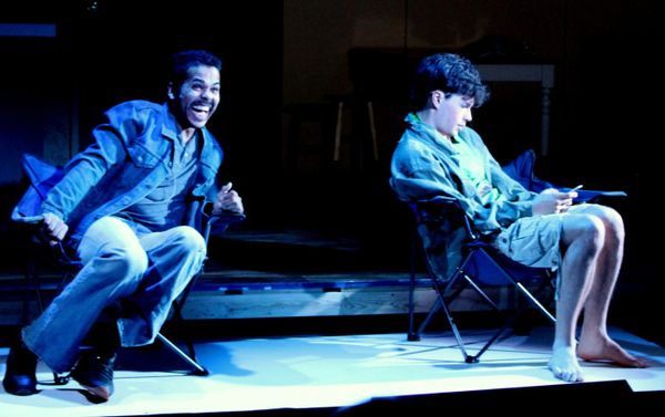 Robert Zelaya (Remy) and Nicholas Snipes (Pup) in Christian St. Croix's MONSTERS OF THE AMERICAN CINEMA at Catskill's Bridge Street Theatre 2