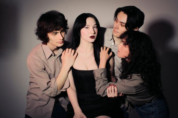 Lucy, played by Sophia Madeline Morrison, and her lovers, played by Sebastian Kim, Jack Colton Clark, and Rachel Mu  oz. 5