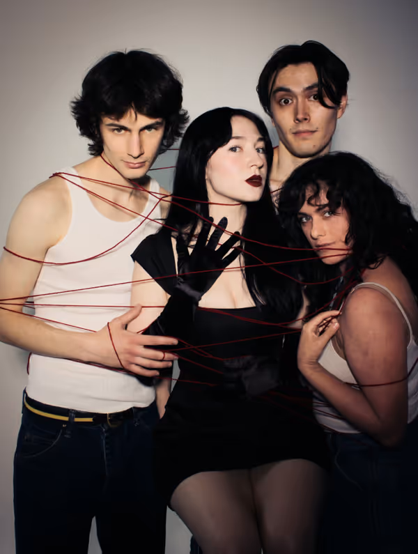 Lucy, played by Sophia Madeline Morrison, and her lovers, played by Sebastian Kim, Jack Colton Clark, and Rachel Mu  oz. 4