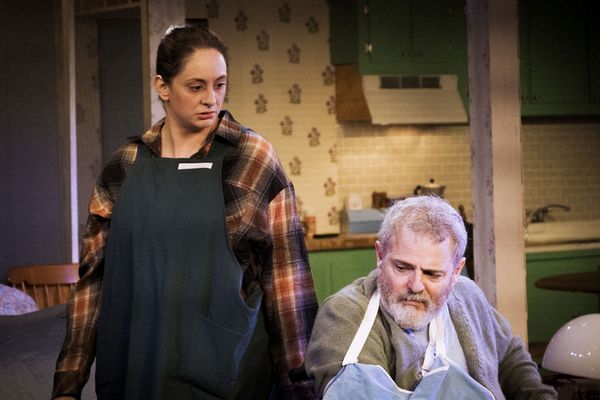 Jenny Maso in rehearsal as Annie Wilkes in MISERY at Curtain Call. 2