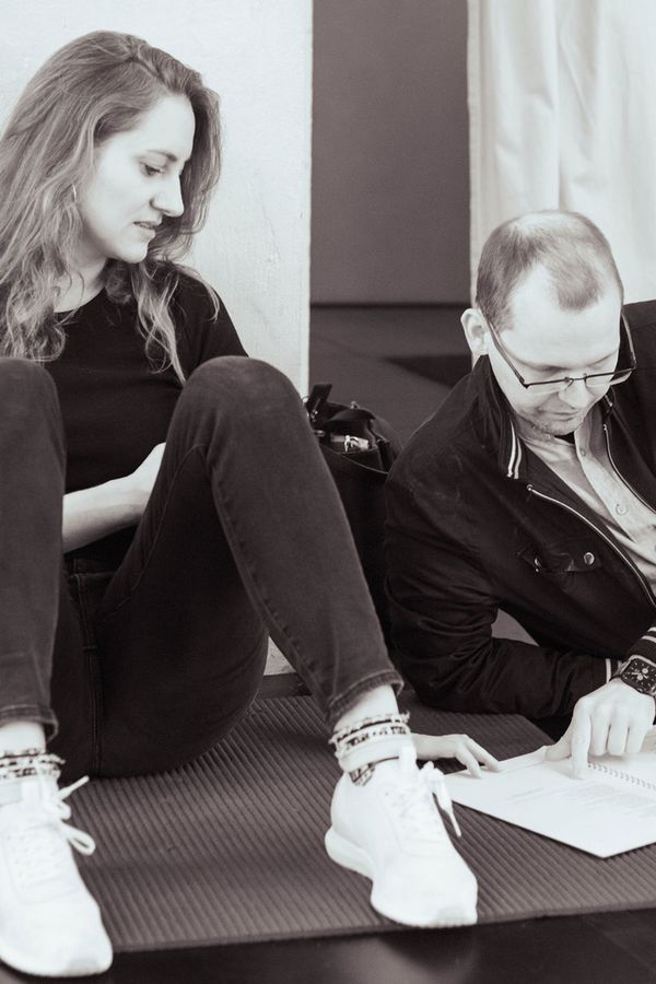 Rehearsal Picture taken by Linda Koprowski. Jil Clesse (CATHY) & Michael Souschek (JAMIE) 4