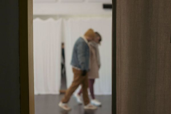 Rehearsal Picture taken by Linda Koprowski. Jil Clesse (CATHY) & Michael Souschek (JAMIE) 2