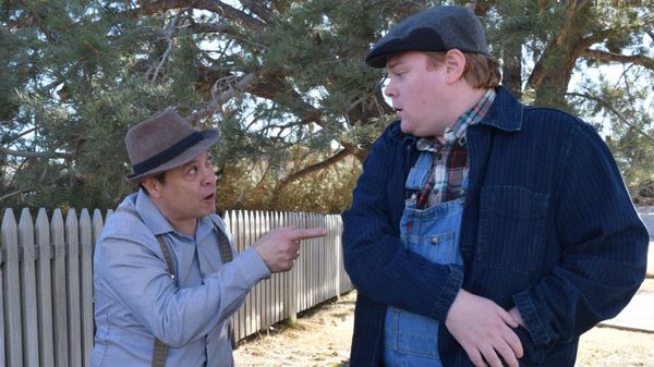 L-R Daniel Anaya as 'George', Caedmon Holland as 'Lennie'.  Photo credit Rhonda Sigler-Ware 1