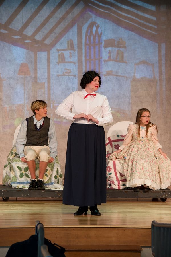 Practically Perfect... Mary, played by Briana McCaffrey; Michael, played by Zion Lawson; Jane, played by Addison Boyce 4