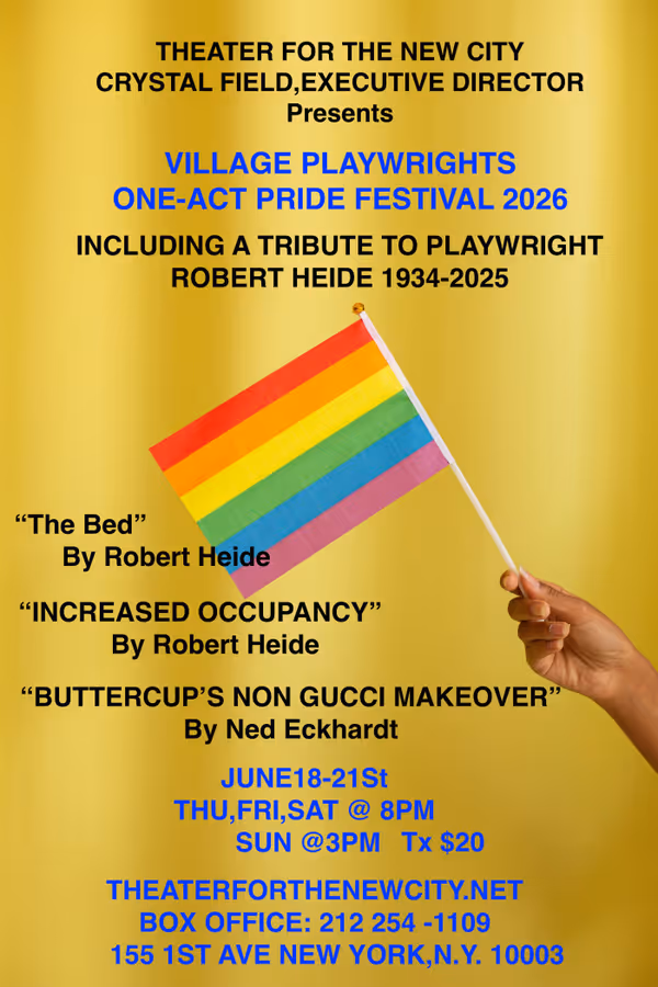 Join Village Playwrights for their ONE -ACT PRIDE FESTIVAL. 2026      1