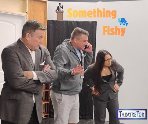 What happens when a political candidates twin is in the building? What if the building was a theater?    1