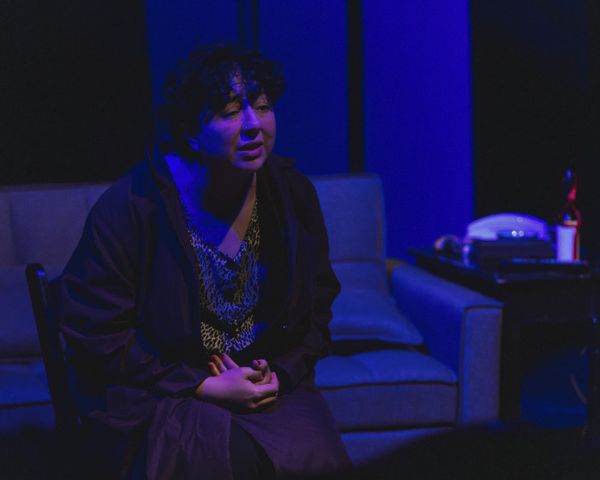 Melanie Santos Cordero as Callie begs Sarah to wake at her hospital bedside in Stop Kiss. Photo by MCP Photo. 6