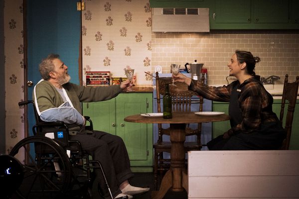 Jenny Maso in rehearsal as Annie Wilkes in MISERY at Curtain Call. 5