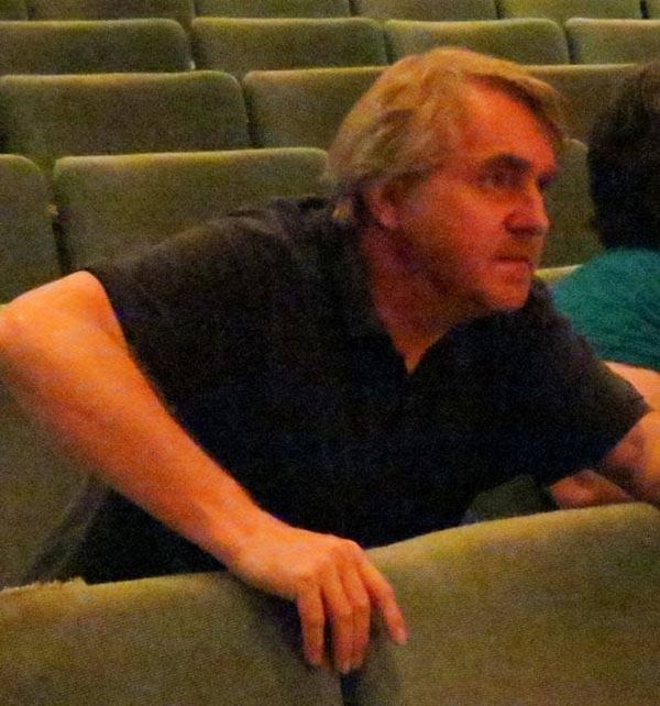 A Member of The Press Poet Society: Rizzy Fuentes as Walter Burns and Darryl Maximilian Robinson as Roy V. Bensinger in The CCPT revival of The Front Page. 58