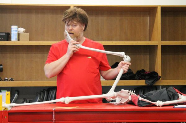 Michael Toomey in Rehearsal for No Body Cares 3