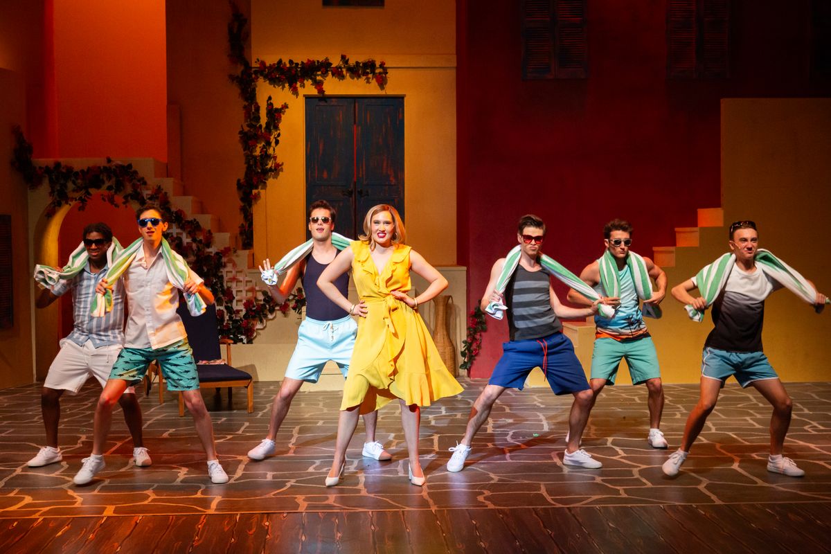 Emily Lamping as Tanya in Mamma Mia!