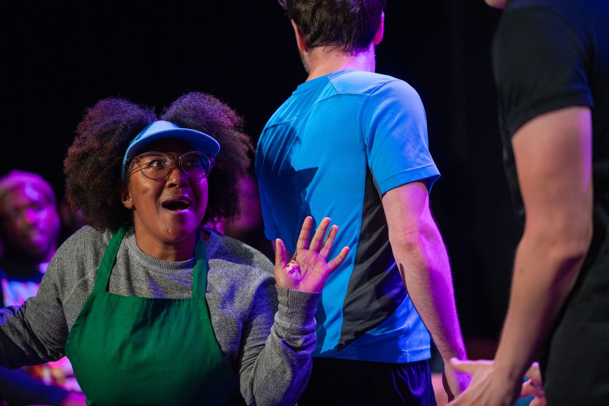 Maria (Lindsey Ford) in the smoothie shop.