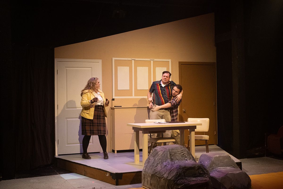 Caitlin Davies (Agnes), Kevin Palardy (Miles) and Ian Stone (Chuck) Caitlin Davies (Agnes), Kevin Palardy (Miles) and Ian Stone (Chuck)