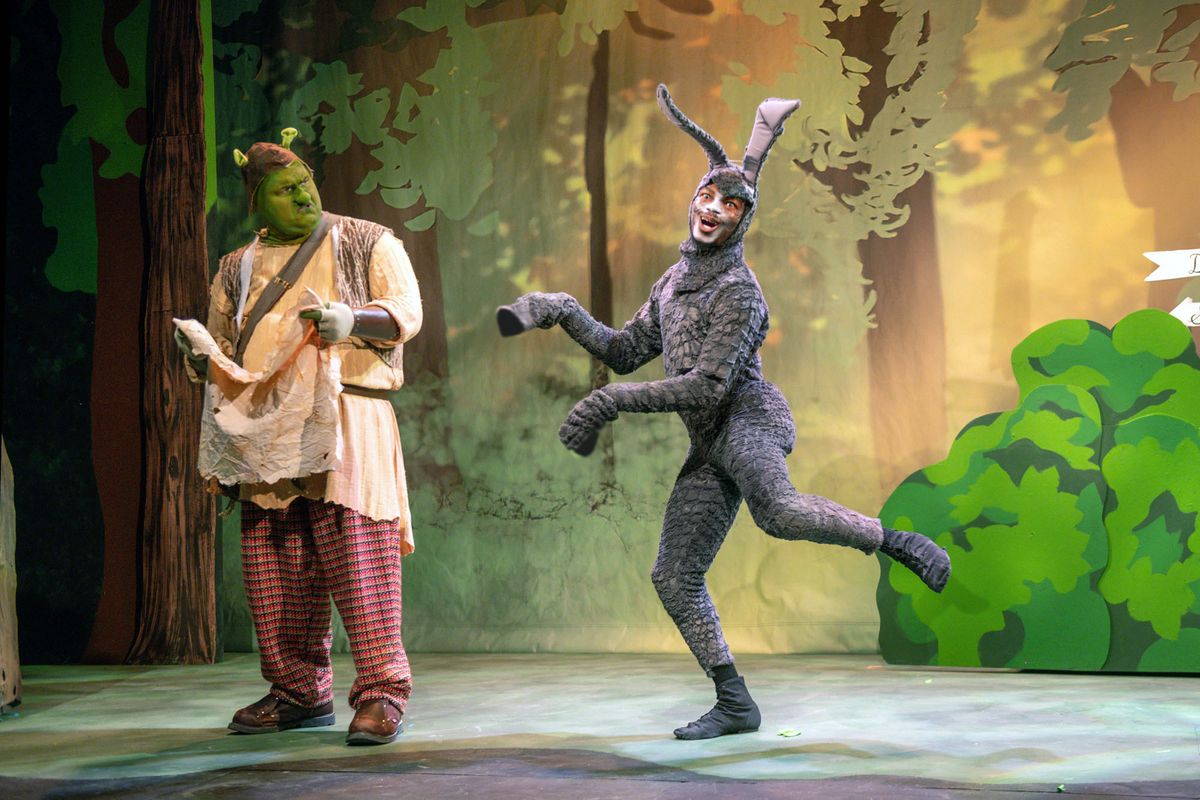 Micah Harvey as Shrek, Brandon Briggs as Donkey Micah Harvey as Shrek, Brandon Briggs as Donkey