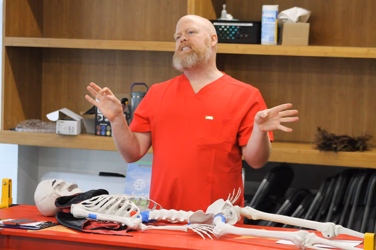 Michael Toomey in Rehearsal for No Body Cares