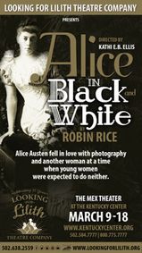 Robin Rice's ALICE IN BLACK AND WHITE show poster