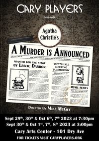 Agatha Christie’s A Murder is Announced show poster