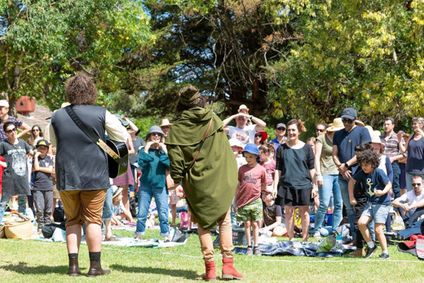 Playhouse Pantomimes Presents Robin Hood Outdoors at Montsalvat show poster