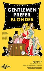 HB APA's Gentlemen Prefer Blondes show poster