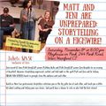 Matt and Jeni Are Unprepared: Storytelling On a Highwire! in Connecticut