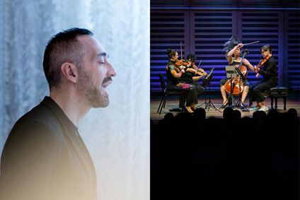 Attacca Quartet and Theo Bleckmann, David Lang’s 'note to a friend' show poster