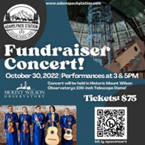 Mt. Wilson Observatory presents Adams Pack Station Fundraiser 