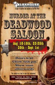 Murder at Deadwood Saloon show poster