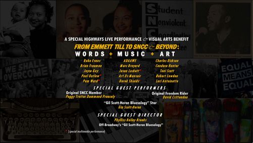 From Emmett Till To SNCC & Beyond: Words + Music + Art show poster