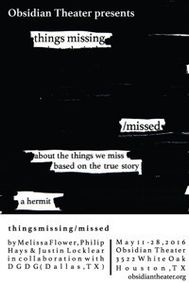 things missing/missed show poster