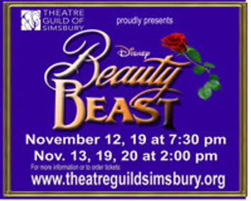 Theatre Guild of Simsbury presents Beauty and the Beast show poster