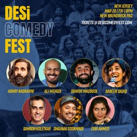Desi Comedy Fest | New Jersey | Fri Mar 20 8pm show poster