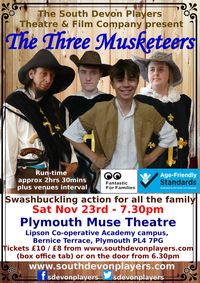 The Three Musketeers - touring theatre -PLYMOUTH Muse Theatre show poster
