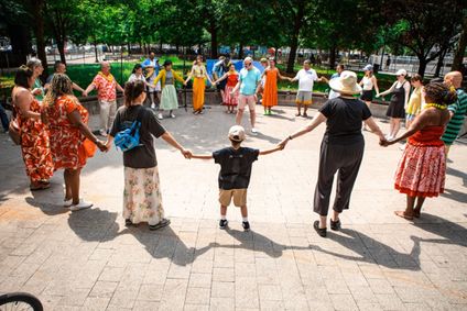 Latin Beats Part 2 Plaza Party at Murray Playground LIC show poster