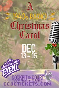 A 1940s Radio Christmas Carol show poster