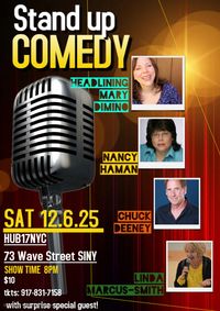 Saturday Night Comedy Headlining Mary Dimino show poster