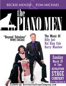 BECKIE MENZE & TOM MICHAEL’S THE PIANO MEN show poster