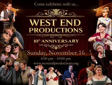 West End Productions' 10th Anniversary Celebration show poster