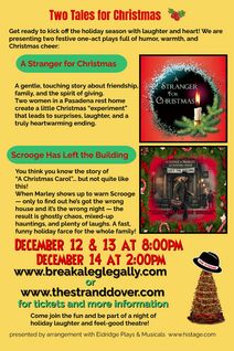 A Stranger For Christmas and Scrooge Has Left The Building