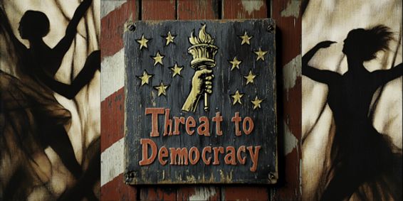 DIXON PLACE & CREATIVE PERFORMANCES PRESENT ‘THREAT to DEMOCRACY” show poster