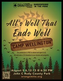 All's Well That Ends Well: Camp Wellington show poster
