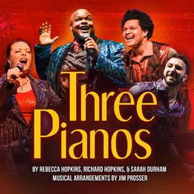 Three Pianos show poster