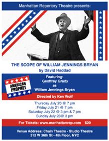 The Scope of William Jennings Bryan show poster