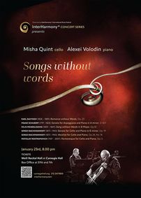 CELLIST MISHA QUINT & PIANIST ALEXEI VOLODIN PERFORM IN SONGS WITHOUT WORDS show poster