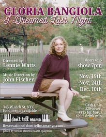 Gloria Bangiola: “I Dreamed Last Night…” show poster