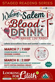 STAGED READING SERIES: Blood To Drink by Maggie Lou Rader show poster