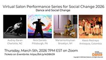  Virtual Salon Performance Series for Social Change - March 2026 in Off-Off-Broadway