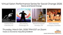  Virtual Salon Performance Series for Social Change - March 2026